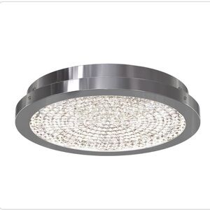 New Artika Glam Round Crystal LED Flush Mount Ceiling Light - Silver